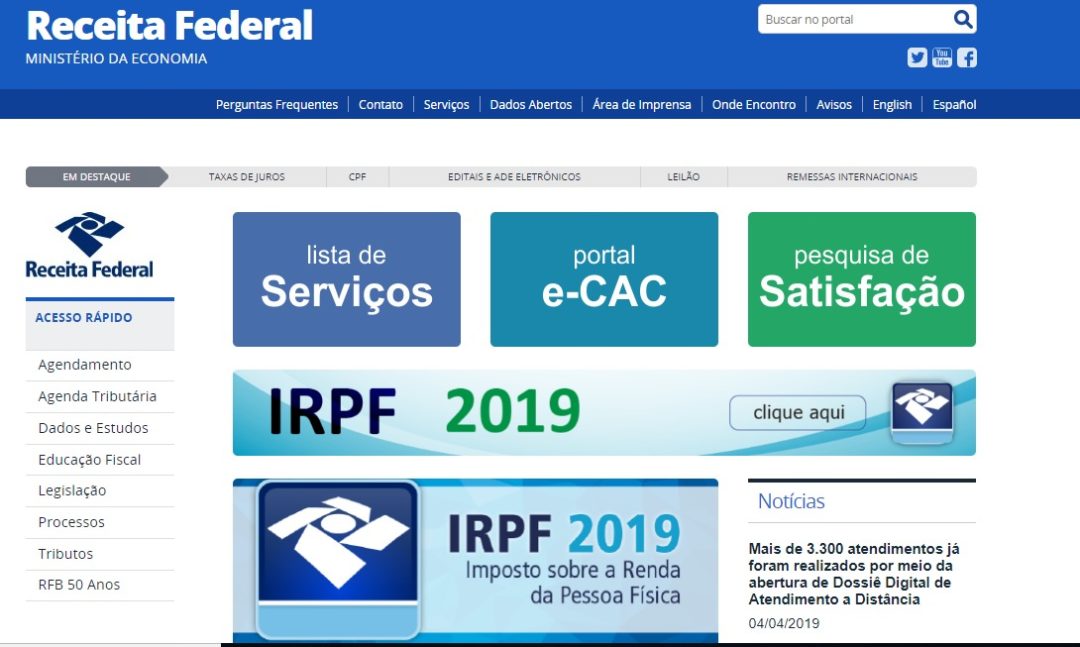 Contribuintes tem até final do mês para declarar o Imposto de Renda