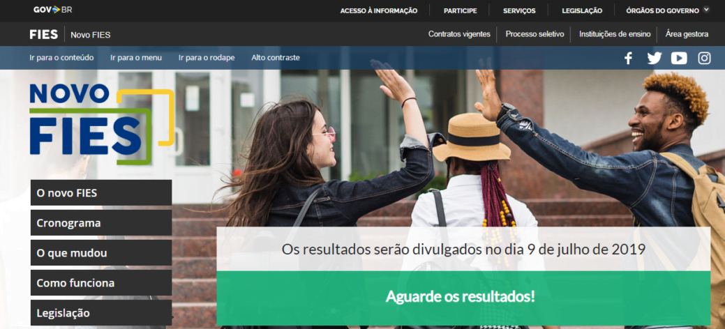 Resultado do Fies será divulgado nesta terça-feira