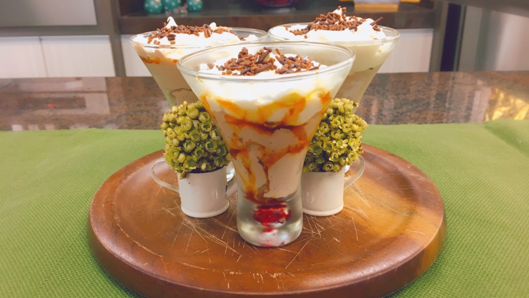 Para o final de semana, não pode faltar mousse de leite ninho com nutella