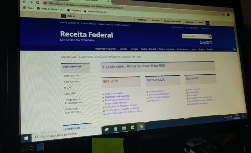 Entrega da declaração do Imposto de Renda é adiado