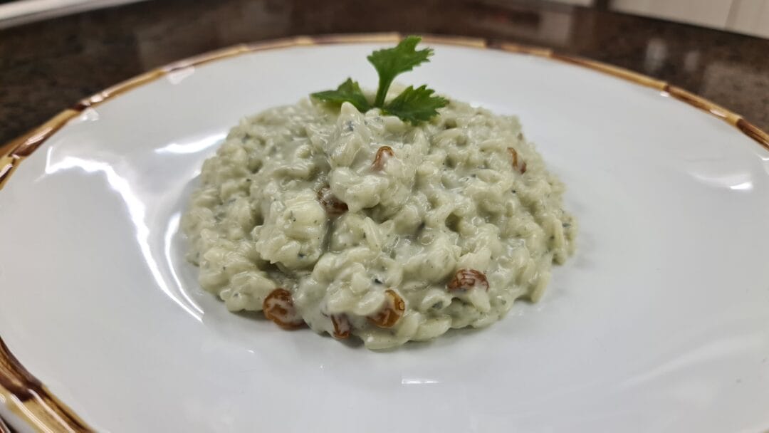 Risoto de Gorgonzola com Passas Brancas