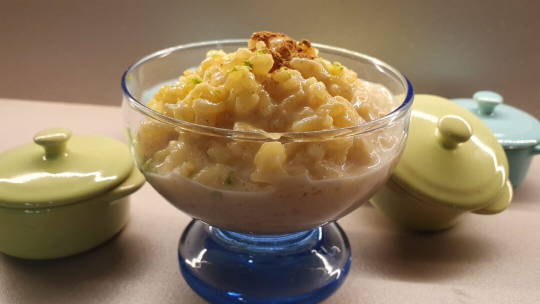 Arroz doce de baunilha e limão