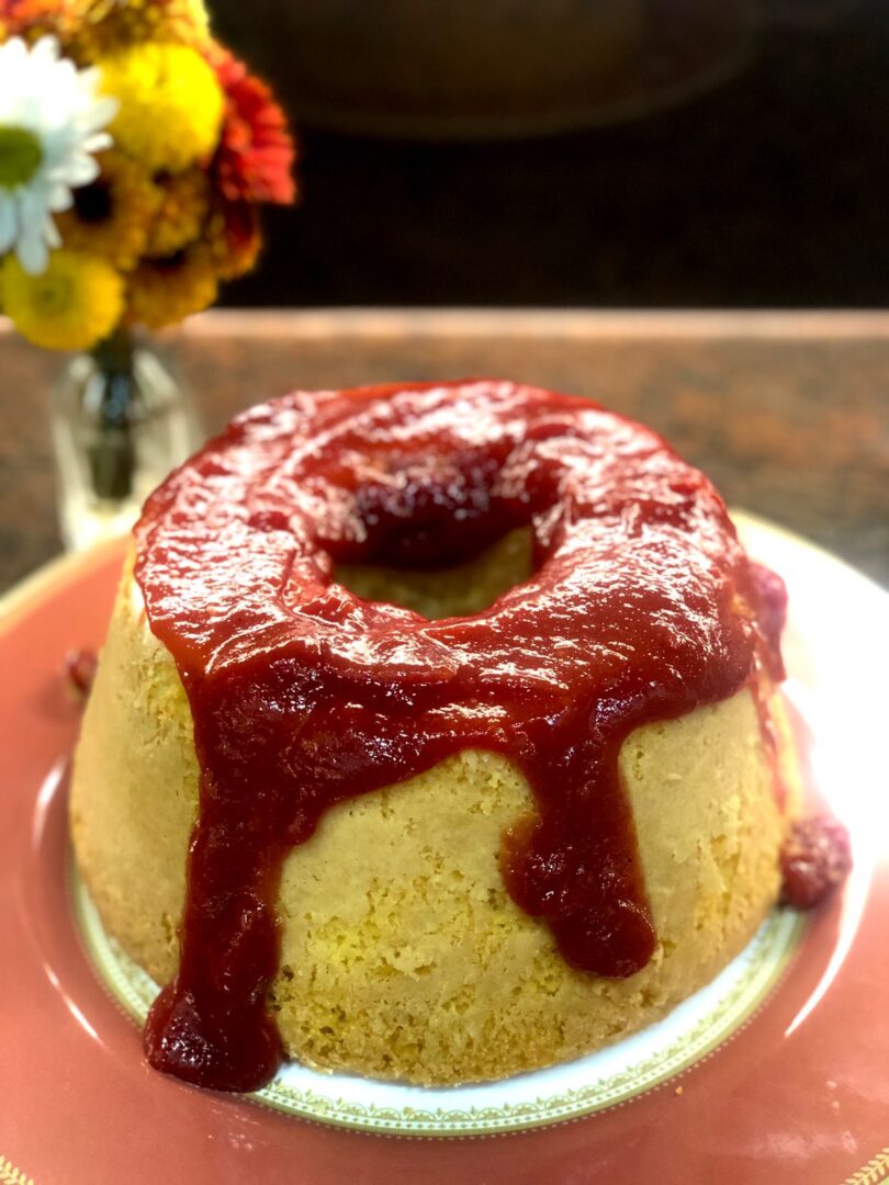 Receita de Bolo de Fubá com Goiaba