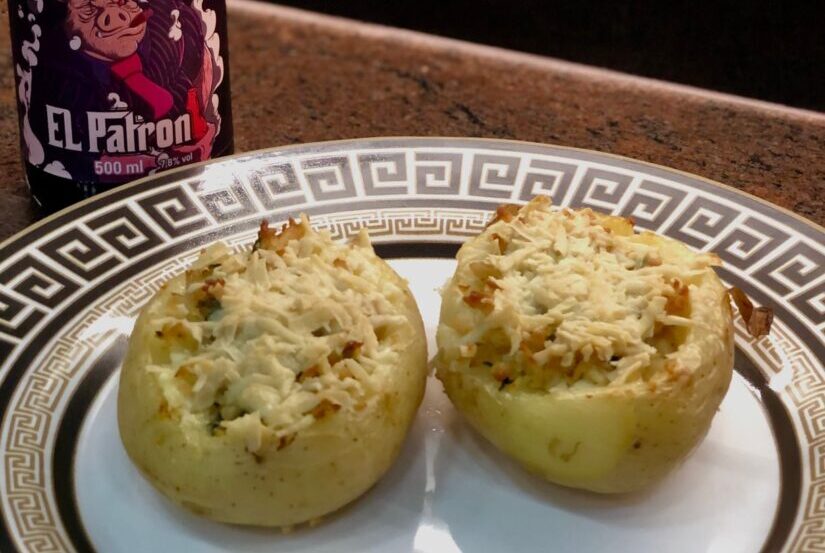 Receita de Batata Recheada de Frango com Cream Cheese
