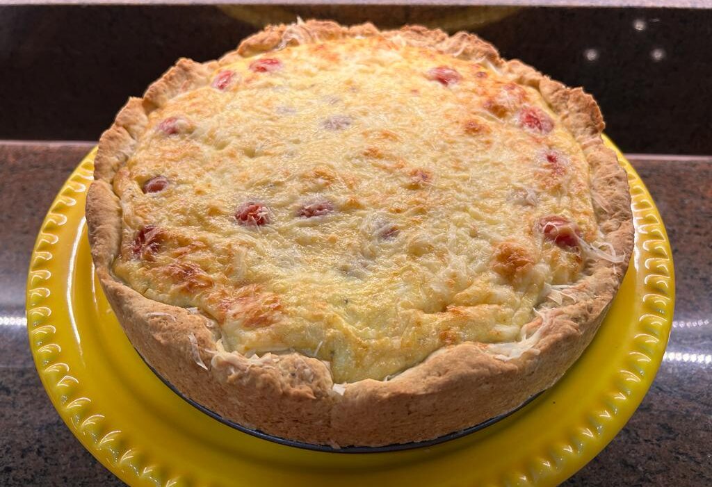 Receita de quiche de frango com requeijão