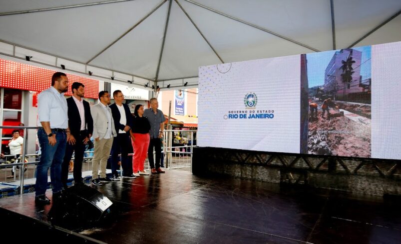 Cláudio Castro vistoriou obras do primeiro Hospital Oncológico e inaugurou obras de drenagem no Centro