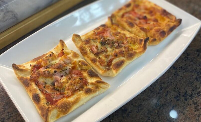 Esfiha de massa de pastel na airfryer