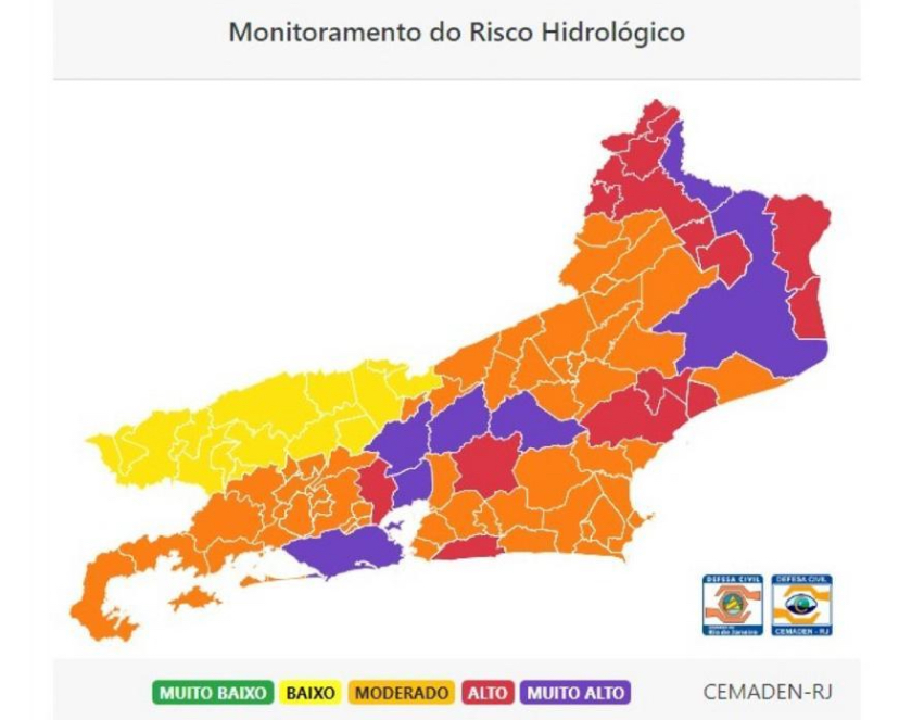 Defesa Civil Nacional mantém alerta de chuvas intensas para Nova Friburgo