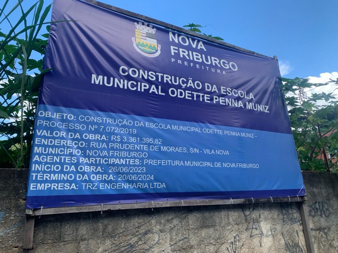 Com previsão de conclusão para junho, obras do Colégio Municipal Odette Pena Muniz, ainda nem foram iniciadas em Nova Friburgo