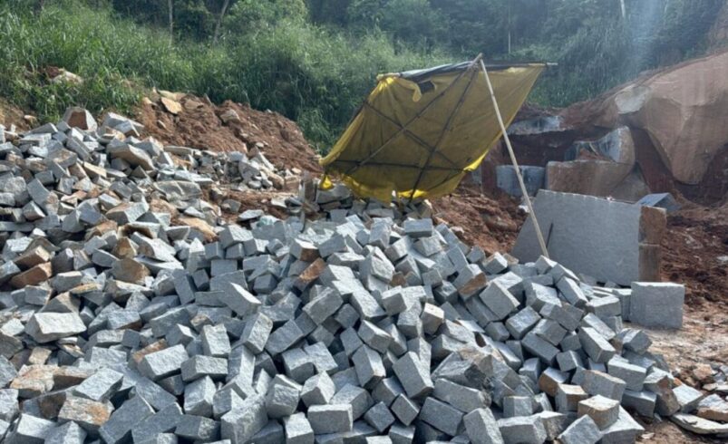 Autoridades estaduais fecham pedreira ilegal em Nova Friburgo