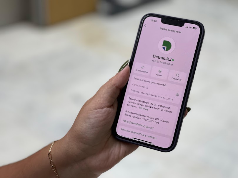 Canal do Detran.RJ no WhatsApp recebe 48 mil acessos em 20 dias