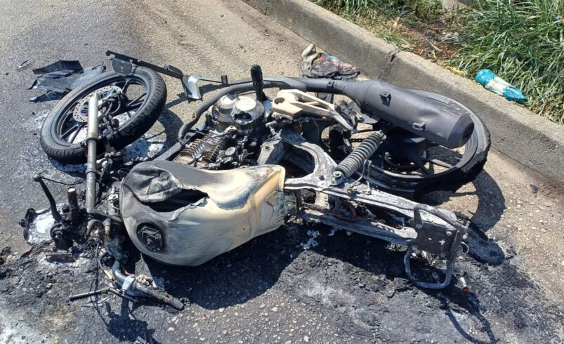 Moto explode e deixa homem ferido em Nova Friburgo