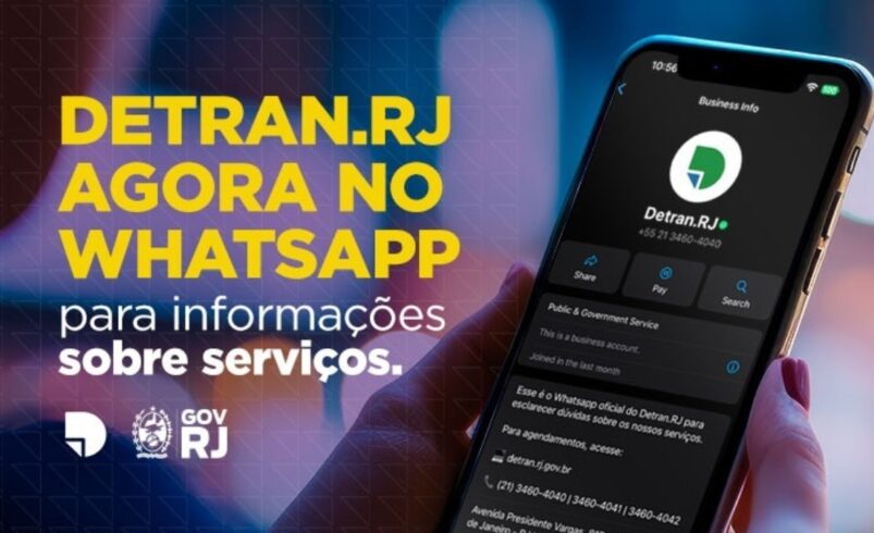 Poster Detran.RJ agora no Whatsapp