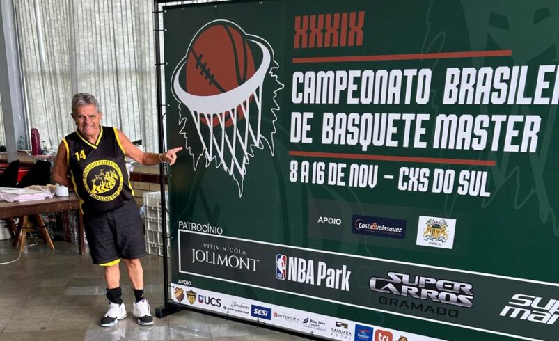 Jogador friburguense participa do Campeonato Brasileiro de Basquetebol Master no sul do país