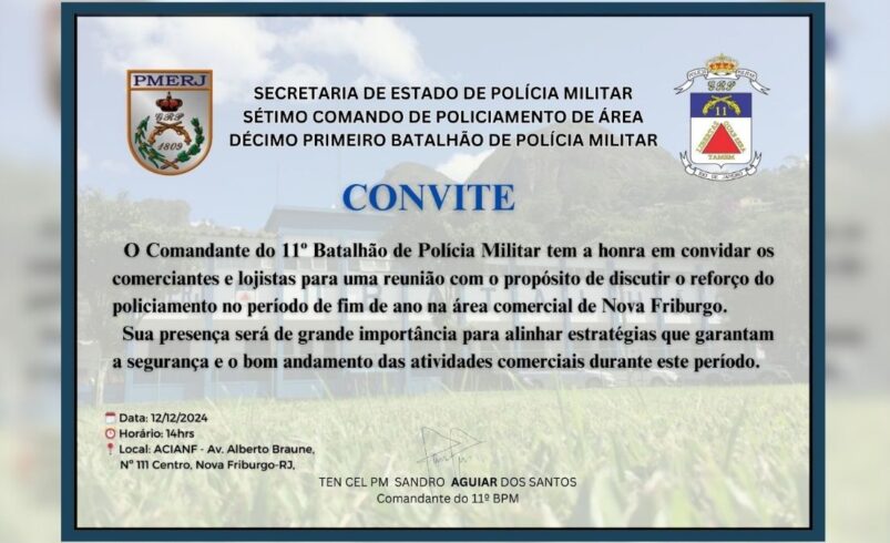 Convite - Comandante do 11º Batalhão de Polícia Militar