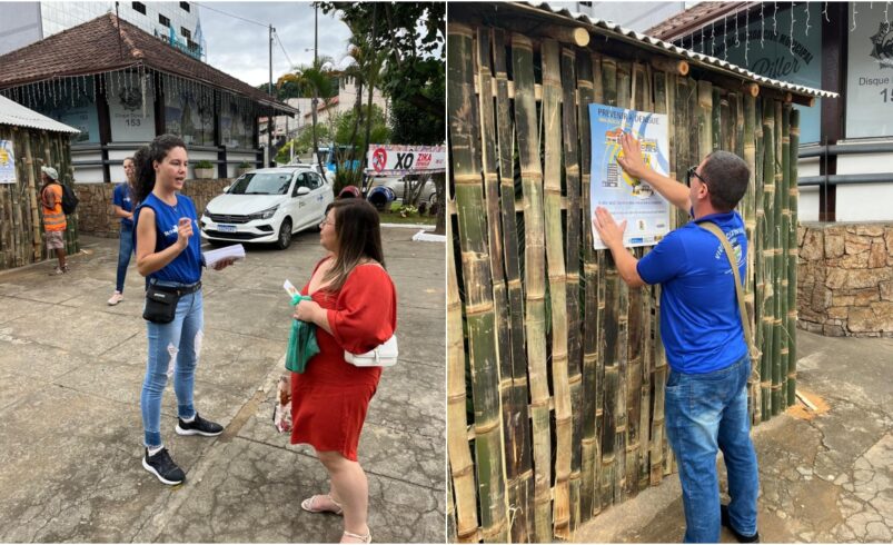 Agentes de saúde orientam população sobre cuidados no combate ao Aedes Aegypti em Friburgo