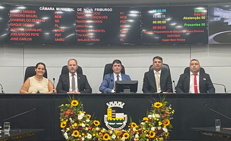 Dirceu Tardem é eleito presidente da Câmara de Nova Friburgo