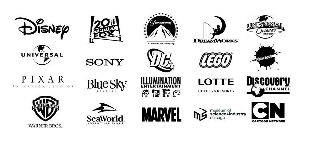 Logos de produtoras de filmes famosos de Hollywood