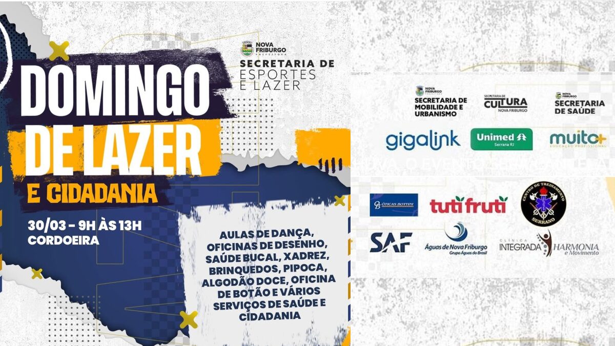 Domingo de Lazer terá serviços para adultos em Friburgo