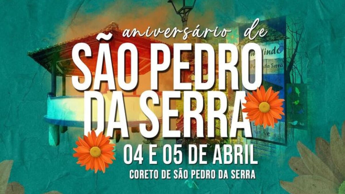 São Pedro da Serra celebra 38 anos com shows e atrações gratuitas