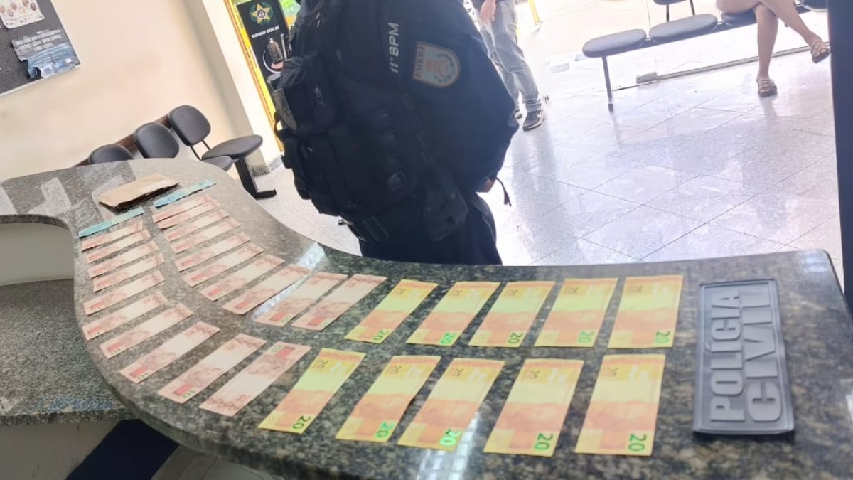 Ação policial  conjunta barra golpe com dinheiro falso em Friburgo