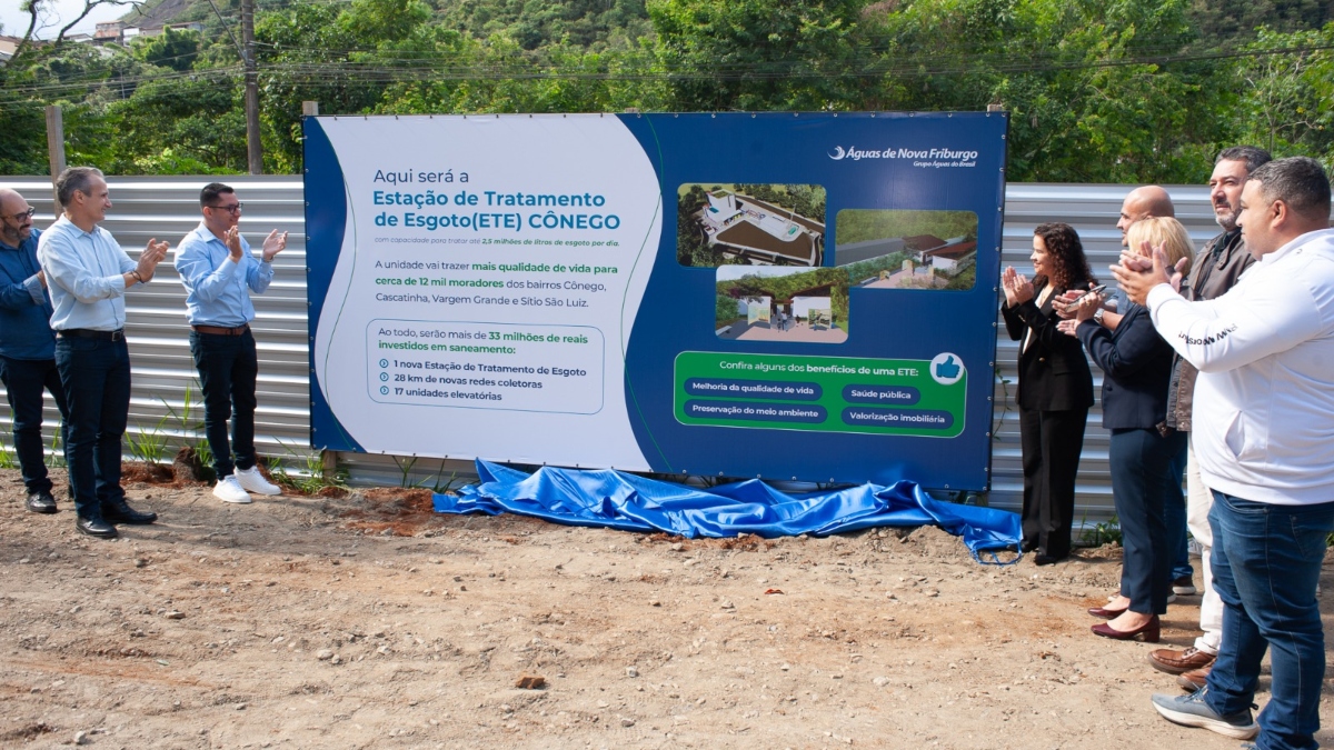 ETE Cônego vai tratar 2 mi litros de esgoto em Nova Friburgo