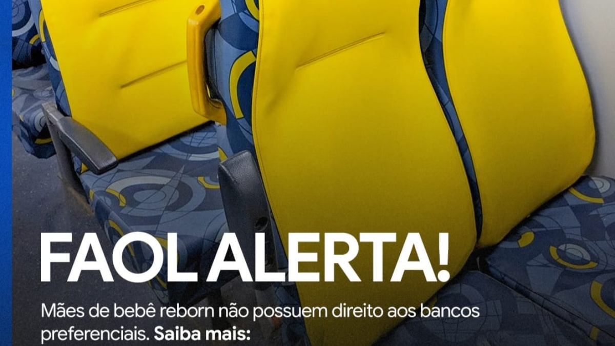 Mães de reborns não têm direito a assentos prioritários na FAOL