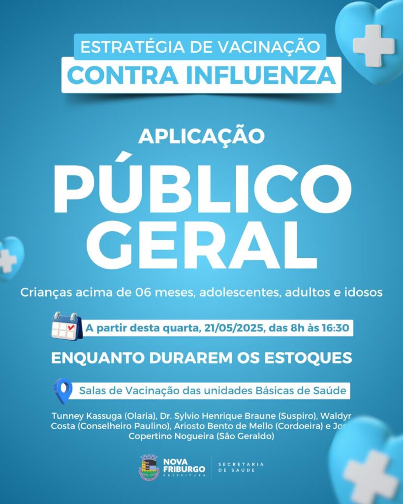 Vacinação contra gripe é liberada para população