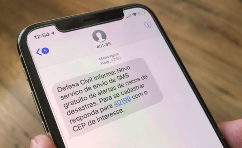 Defesa Civil do RJ orienta moradores a se cadastrarem para alertas de risco via SMS
